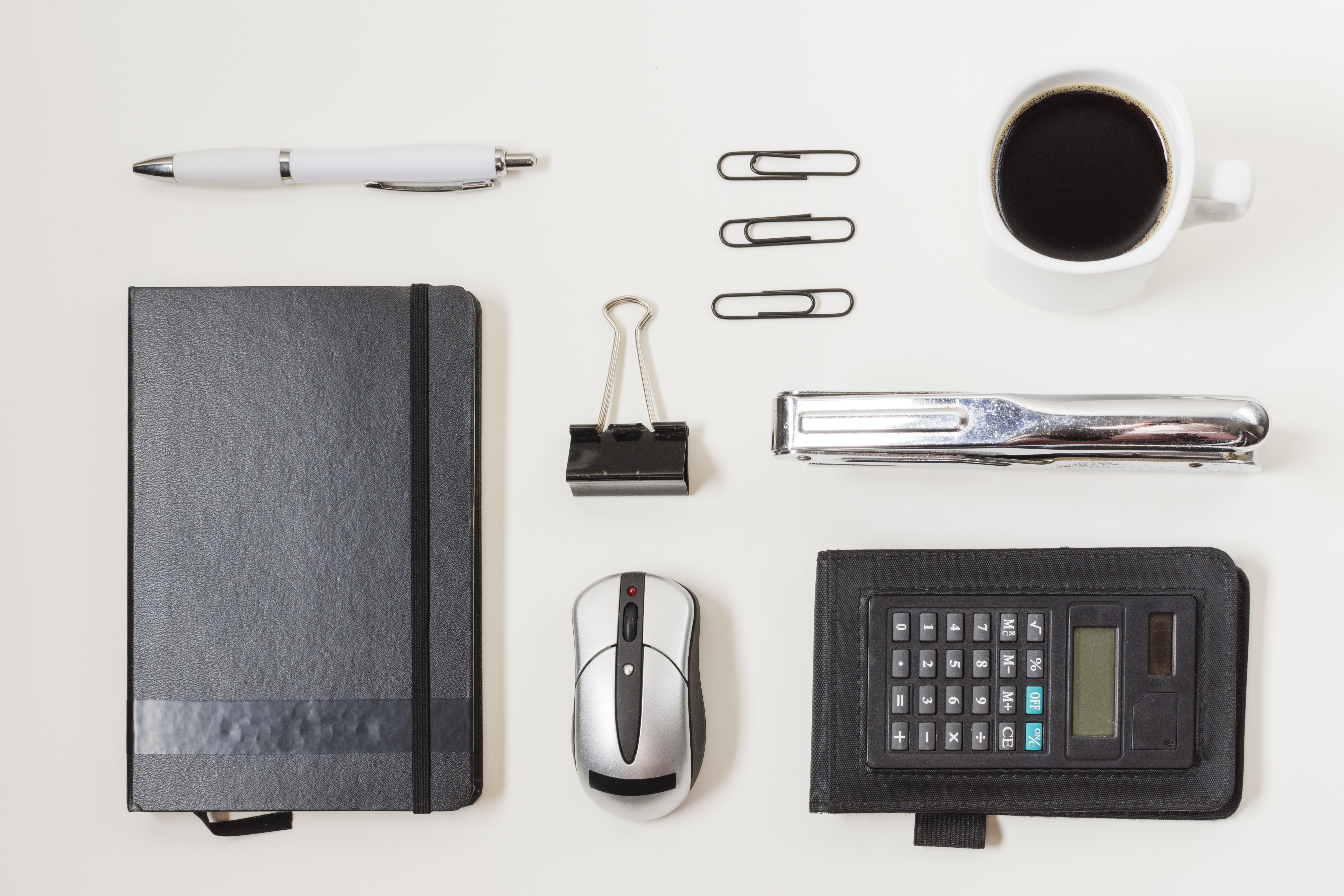 top-view-office-material-table